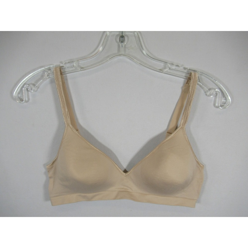 Vintage Playtex Thank Goodness It Fits 34C Bra Seamless Wireless Beige 4406